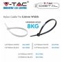 Attache-cable pour câblage 2.5x150mm noir 100pcs V-TAC - sku 11162