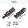 V-TAC 11413 pair of MC4 type solar photovoltaic connectors (male/female) - 1pcs pairs
