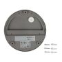 V-TAC VT-1182 3W Steplight LED warm white 3000K round grey body IP65 - SKU 1406