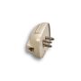 Three-pronged plug with a socket for plug 6/4c Fanton 22070
