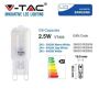V-TAC PRO VT-203 2,5W LED Bulb Chip Samsung SMD G9 cold white 6400K - SKU 245