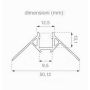 V-TAC VT-8103 Aluminium-eckig Profil Milky Cover - sku 3361