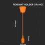 E27 Decoration Pendant Holder 1MT - Mod. VT-7228 SKU 3484 - Orange