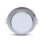 V-TAC VT-715 Portafaretto incasso rotondo cromato per lampade GX53 - SKU 3677
