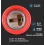 V-TAC VT-799 Portalampada in porcellana Ф47mm per lampadine E27 IP20 rosso - SKU 3799
