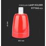 V-TAC VT-799 E27 lamp holder red porcelain IP20 - SKU 3799