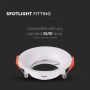 V-TAC VT-920-W runder LED-Einbaustrahler GU10 weiße Farbe aus Polycarbonat Sku 6632
