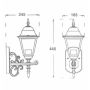 V-TAC VT-761 Garden Wall Groß Lamp IP44 Facing Up E27 Holder schwarz - sku 7521