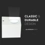 V-TAC VT-7651 applique en aluminium carré blanc 1xGU10 douille IP44 – SKU 7539