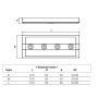 Beghelli UPLED 824S led emergency lamp 24w SE 2h autonomy