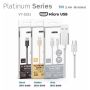 V-TAC VT-5331 1M Micro USB data cable Nylon black platinum Series - sku 8488