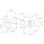 Monitor Mount articulated arm LCD or plasma monitor 17/42" 35Kg