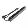 Presa multipla con interruttore - 8 prese montaggio RACK 19"