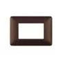 Placca 3 moduli AM4803TGG - colore marrone caffè - serie MATIX Bticino