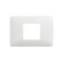Placca 2 moduli centrati AM4819BBN - colore bianco - serie MATIX Bticino