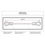 800mm fall safety stainless steel cablers for swing gate leaves