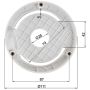 Supporto a soffitto per telecamera Dome Hikvision DS-1259ZJ
