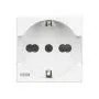 Bticino HD4140A16 série Axolute - Prise schuko italienne / allemande 2P + T 16A - blanc
