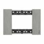 Placca Bticino Living Now 3 Moduli colore acciaio KA4803ZG