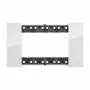 4 modules Bticino Living Now plate ice color KA4804DW