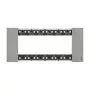 Abdeckrahmen Bticino Living Now 6 Module farbe Stahl KA4806ZG