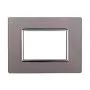 Plaque compatibles Bticino Livinglight 3 modules verre couleur argent