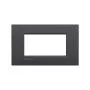 BTICINO LNC4804AR LivingLight AIR plate 4 modules - Anthracite - metal