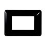 Compatible plate Bticino Matix 3 modules plastic black color