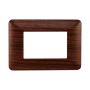 Placca compatibile Bticino Matix 3 moduli plastica colore radica