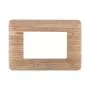 Compatible plate Bticino Matix 3 modules plastic light wood color