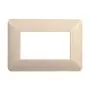 Placca compatibile Bticino Matix 3 moduli plastica colore sabbia
