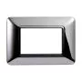 Compatible plate Bticino Matix 3 modules plastic polished chrome color