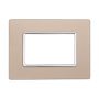Placca compatibile Bticino Matix 3 moduli vetro colore oro