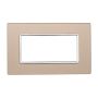 Plaque compatibles Bticino Matix 4 modules verre couleur or