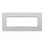Compatible plate Bticino Matix 6 modules glass silver color