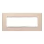 Compatible plate Bticino Matix 6 modules glass gold color