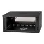 Armoire rack suspendu 19" 4U 450mm acier couleur noir RAL 9005 avec porte en verre