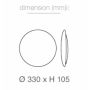 V-TAC VT-8032RD 24W dome light ceiling surface round day white 4000K - SKU 5565