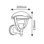 Portalampada lanterna Facing UP alluminio IP44 Nero grafite E27
