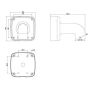 Wall Mount Bracket Aluminum for dome cameras CCTV DAHUA PFB302S