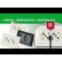 Multipresa universale doppia presa precablata 2P40 incasso 3 moduli colore bianco Fanton Opera per serie Matrix