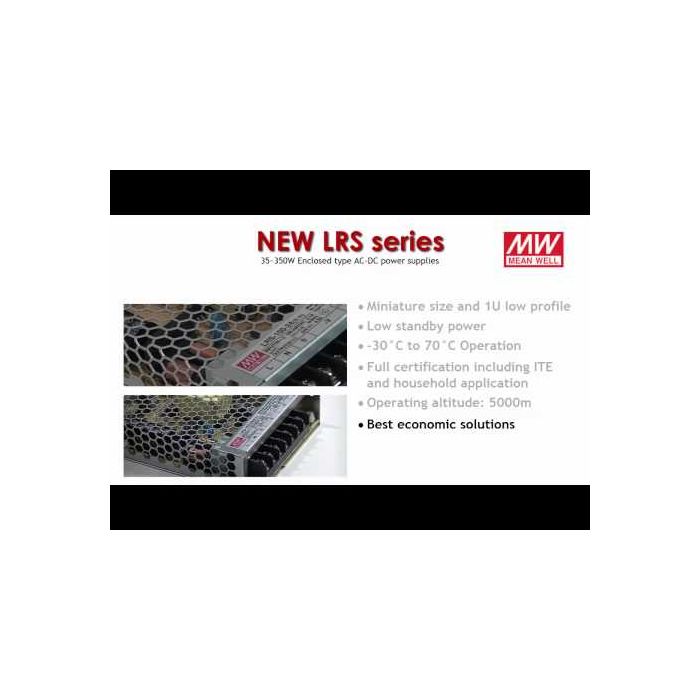 75W 24Vdc 3.2A Single Output Switching Power Supply Mean Well LRS-75-24