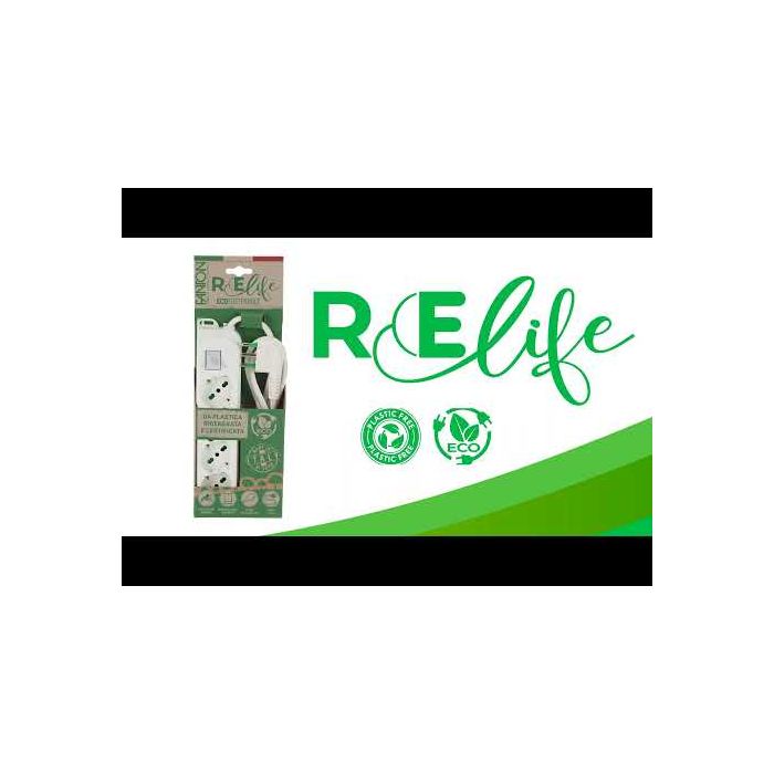Multiprise OMEGA ECO 3 prises schuko Italien/Allemand 2P+T 16A + 2 USB-A 5V 2,1A câble 1,5m fiche italienne std. 2P+T 16A avec interrupteur Fanton 47450ECO