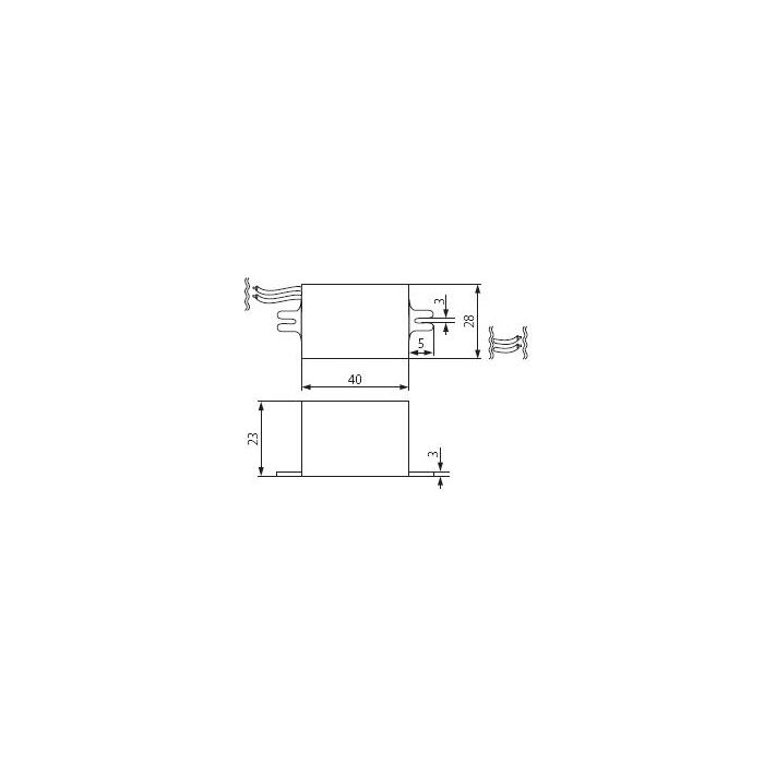 LED power supply Max 3W 0.04A IP20 Kanlux ADI 350 1x3W Cod.01440