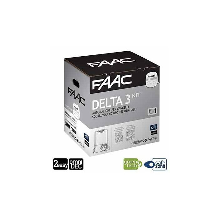 KIT DELTA3 FAAC Automazione cancello scorrevole 900KG 230V