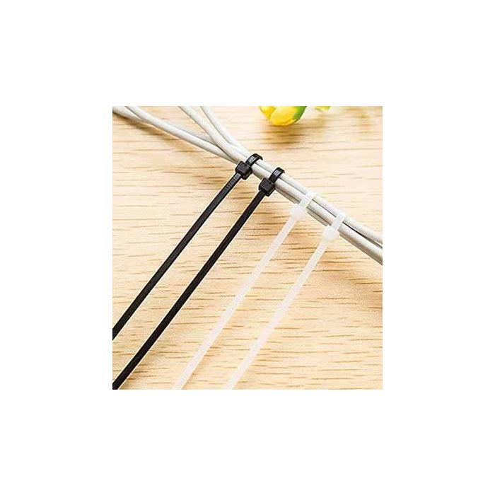 Fascette fissacavo nylon-66 per cablaggi 2.5x100mm nero 100pcs V-TAC - sku 11160