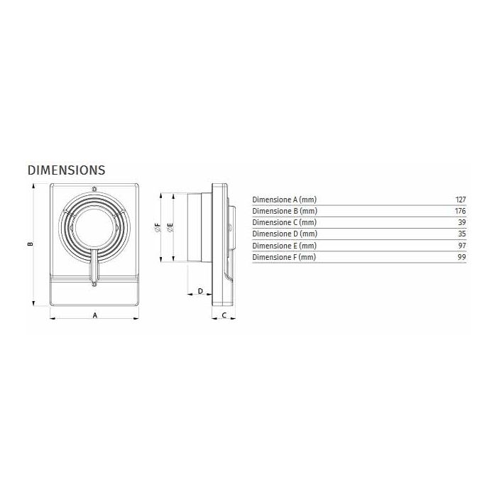 Ventilateur hélicoïdal mural Vortice M 10/4" - sku 11620