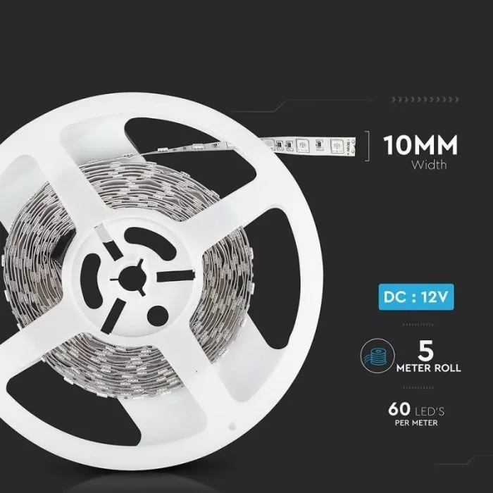 V-TAC VT-5050 Striscia 300LED SMD5050 strip 5M IP20 luce blu - SKU 2137