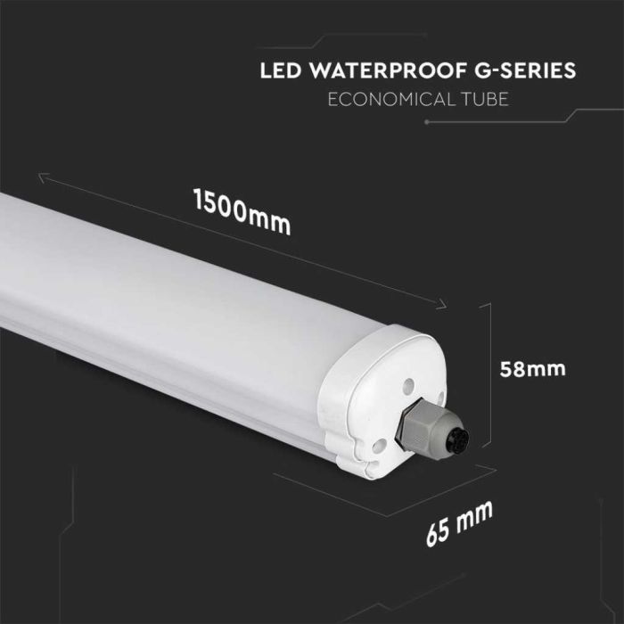 V-TAC VT-1574 Plafonnier LED 48W étanche IP65 150CM blanc neutre 4500K - SKU 216287