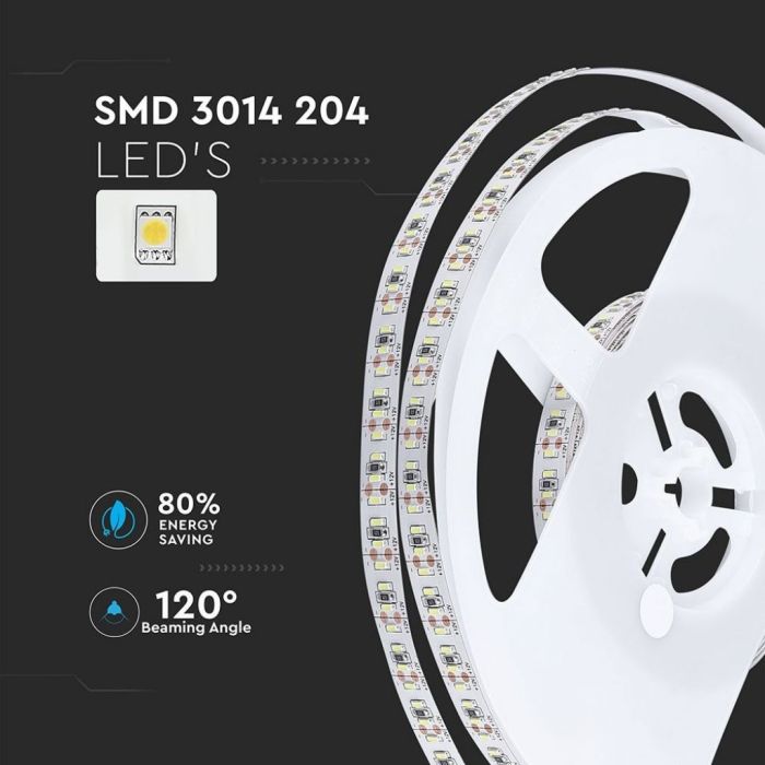 LED Strip 3014 204LEDs 5M White 6000K Non waterproof - 2403